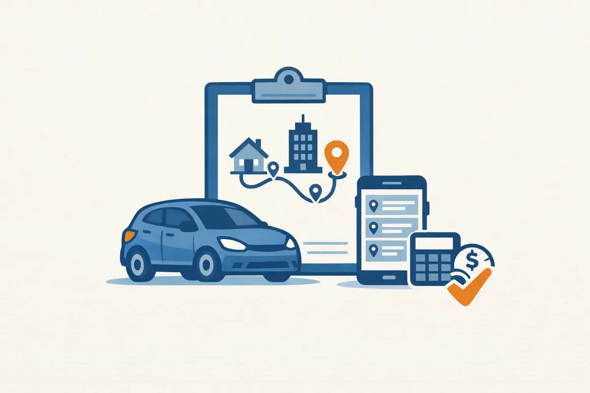 Car, trip log and tax checklist for Australian work-related car expenses