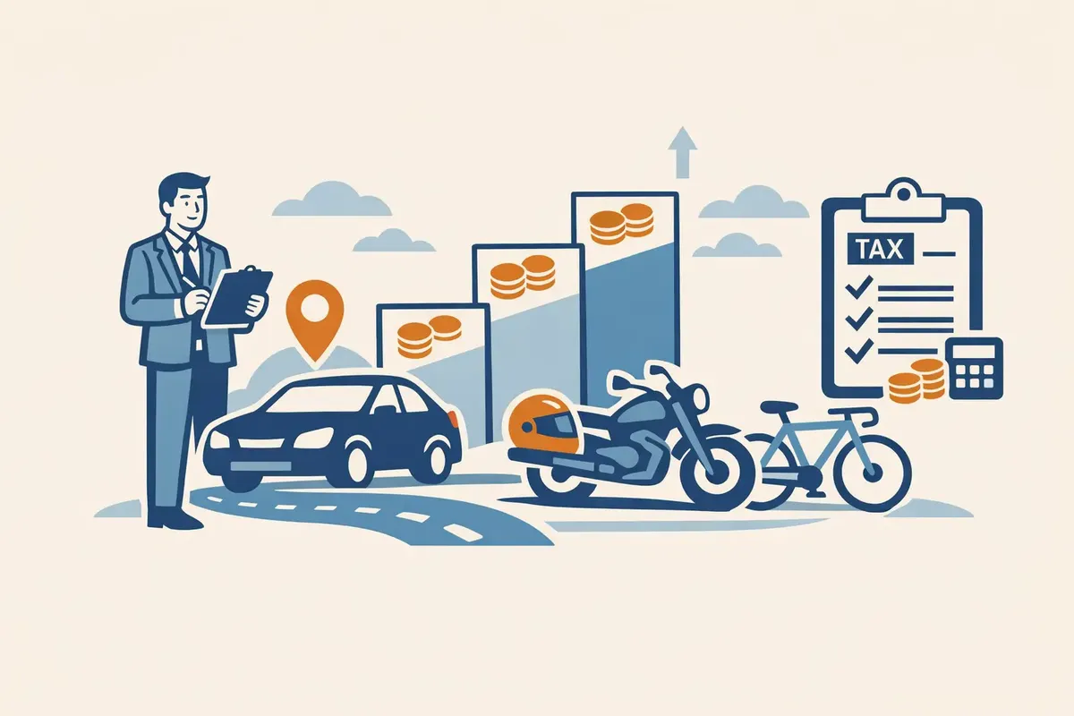 HMRC mileage rate 2026 prediction overview for car, motorcycle, and bicycle business travel claims